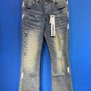 Men's Distressed Gray Jeans